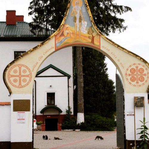 Niezapomniany wschód słońca nad Bugiem. Klasztor św. Onufrego (znany również jako Pustelnia św. Onufrego) to prawosławny klasztor położony w pobliżu Jabłecznej nad Bugiem, w Polsce.